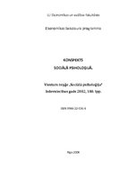 Konspekts 'Viesturs Reņģe "Sociālā psiholoģija"', 1.