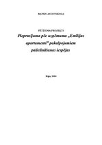 Konspekts 'Pieprasījuma pēc uzņēmuma "Emīlijas apartamenti" pakalpojumiem palielināšanas ie', 1.
