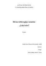 Referāts 'Projekts. Bērnu Reitterapijas nometne', 1.