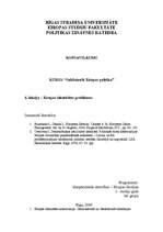 Konspekts 'Eiropas identitātes problēmas', 1.