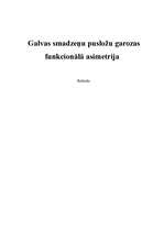 Referāts 'Galvas smadzeņu pusložu funkcionālā asimetrija', 1.