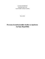Referāts 'Personas konstitucionālās tiesības uz īpašumu Latvijas Republikā', 1.