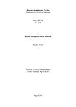 Referāts 'Ūdens transporta loma tūrismā', 1.