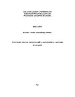 Referāts 'Politiskā nācija vai integrēta sabiedrība: Latvijas variants', 1.