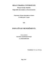 Konspekts 'Inovatīvais menedžments', 1.