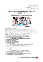 Paraugs 'Darba aizsardzības instrukcija darbam ar rokas instrumentiem', 1.