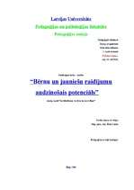 Eseja 'Bērnu un jauniešu raidījumu audzinošais potenciāls', 1.
