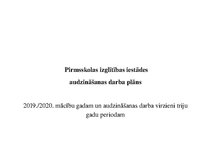 Konspekts 'Audzināšanas darba plāns', 1.