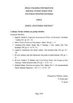 Eseja 'Partiju sistēmas un partiju attīstība', 1.