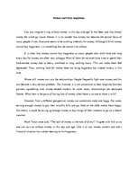 Eseja 'Money Can’t Buy Happiness', 1.