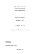 Referāts 'Kredīti un to veidi', 1.