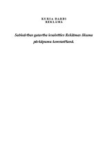 Referāts 'Sabiedrības gatavība iesaistīties Reklāmas likuma pārkāpumu konstatēšanā', 1.