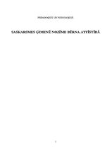 Referāts 'Saskarsmes ģimenē nozīme bērna attīstībā', 1.