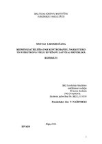 Referāts 'Kriminālatbildība par kontrabandu, narkotisko un psihotropo vielu ievešanu Latvi', 1.
