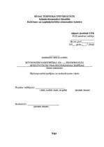 Diplomdarbs 'Būvkomercsabiedrības ekonomiskās efektivitātes paaugstināšanas iespējas', 1.