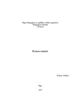 Prakses atskaite 'Psiholoģisko vērojumu prakse', 1.