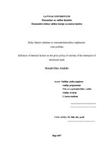 Diplomdarbs 'Ārējo faktoru ietekme uz vairumtirdzniecības uzņēmuma cenu politiku', 1.