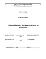 Referāts 'Valsts robežsardzes tiesiskais regulējums un kompetence', 1.