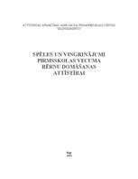 Konspekts 'Spēles un vingrinājumi pirmsskolas vecuma bērnu domāšanas attīstībai', 1.