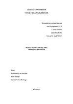 Referāts 'Filmas "City Lights" semiotiskā analīze', 1.