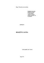 Referāts 'Reaktīvā enerģija', 1.