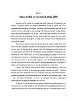 Eseja 'Mass Media Elections in Latvia', 1.