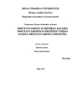 Konspekts 'Procentu likmju svārstības, Fišera efekts', 1.