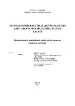 Konspekts 'Stundas konspekts tēmas "Es vēlos justies labi" apguvei sociālo zinību stundā 3.', 1.