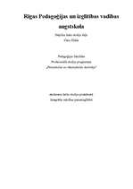 Konspekts 'Integrētā mācība pamatizglītībā', 1.