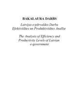 Diplomdarbs 'The Analysis of Efficiency and Productivity Levels of Latvian E-government', 1.