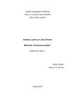 Konspekts 'Maršruts "Kurzemes poēzija"', 1.