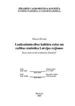 Referāts 'Lauksaimniecības kultūru ražas un ražības statistika Latvijas reģionos', 1.