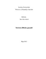 Referāts 'Sievietes Bībeles pasaulē', 1.