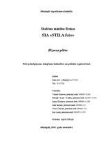 Biznesa plāns 'SIA "Stila foto"', 1.