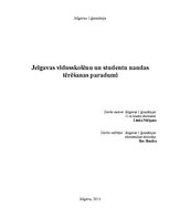 Referāts 'Vidusskolēnu un studentu naudas tērēšanas paradumi', 1.