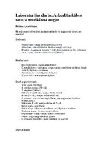 Konspekts 'Laboratorijas darbs. Askorbīnskābes satura noteikšana augļos', 1.