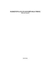 Biznesa plāns 'Mārketinga plāns kosmētikas firmai "Oceola"', 1.