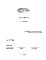 Prakses atskaite 'Prakses pārskats SIA "Radio Skonto"', 1.