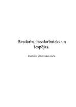 Referāts 'Bezdarbs, bezdarbnieks un iespējas', 1.