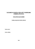 Referāts 'Izlīgums kā iespēja realizēt taisnīgumu kriminālprocesā', 1.