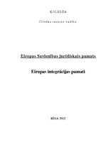 Konspekts 'Eiropas Savienības juridiskais pamats', 1.