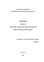 Referāts 'Mārketinga komplekss SIA "Rīgas piensaimnieks" biezpiena sieriņu produktu līnijā', 1.