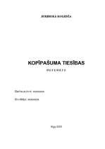 Referāts 'Kopīpašuma tiesības', 1.