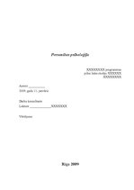 Referāts 'Personības analīze', 1.