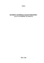 Eseja 'Romiešu komēdijas raksturiezīmes (Plauta komēdiju materiāls)', 1.