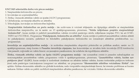 Prezentācija 'ANO Tirdzniecības un attīstības konference', 5.