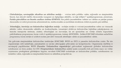 Prezentācija 'ANO Tirdzniecības un attīstības konference', 6.