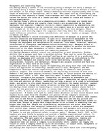 Eseja 'Management and Leadership Paper', 1.