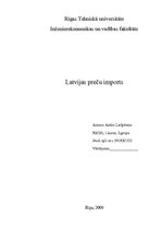 Konspekts 'Latvijas preču imports', 1.