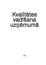 Konspekts 'Kvalitātes vadīšana', 1.